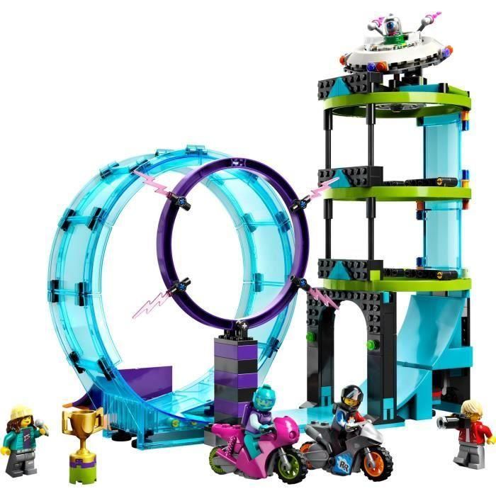 Lego City Stuntz 60361 El desafío final para los ciclistas de Cascadon, el juguete de motocicleta para 1 o 2 jugadores 1