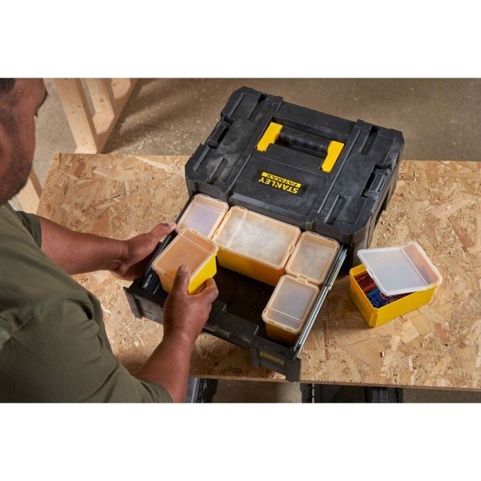 Stanley Caja de Cajones Grande TSTAK-Fatmax con 6 Compartimentos Extraíbles, 9.5 L - FMST1-71968 10