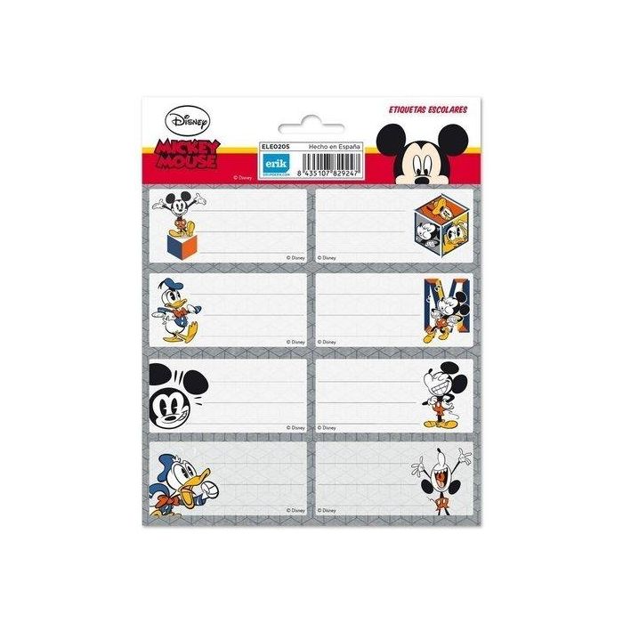 Etiqueta Escolar Erik 8X4 Cm. Disney Classic (16 Ud.)