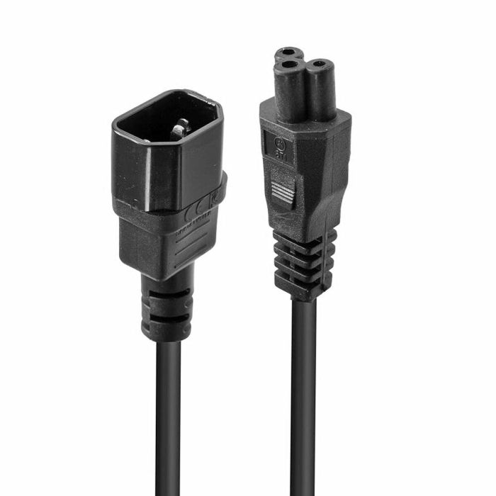 Lindy Cable de Alimentación 3m IEC C14 a IEC C5, Negro, H05-VVF 3G*1mm², sin plomo, resistente -10 a 70°C, 10 años garantía