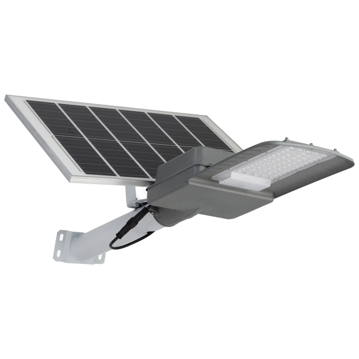 Farola LED Solar 100W 5000K Panel 6V 25W Batería 20Ah Sensor Crepuscular / Control Remoto 1