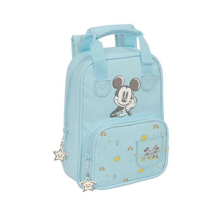 Mochila Escolar Mickey Mouse Clubhouse Baby Azul claro 20 x 28 x 8 cm 0 Mochila Escolar Mickey Mouse Clubhouse Baby Azul claro 20 x 28 x 8 cm 0