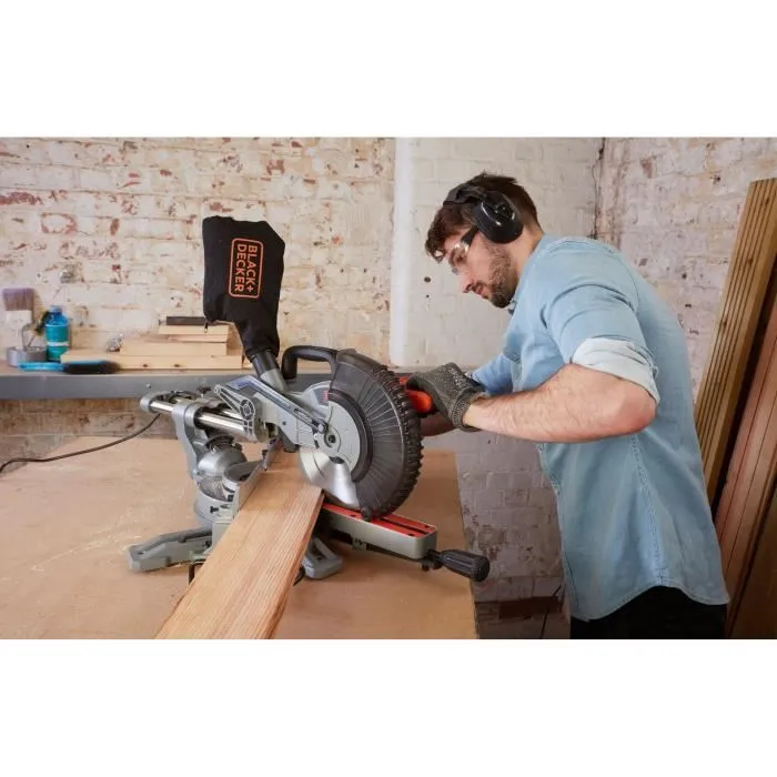 Black + Decker Sierra Ingletadora BES700-QS 1600W Profundidad de Corte 70mm 5