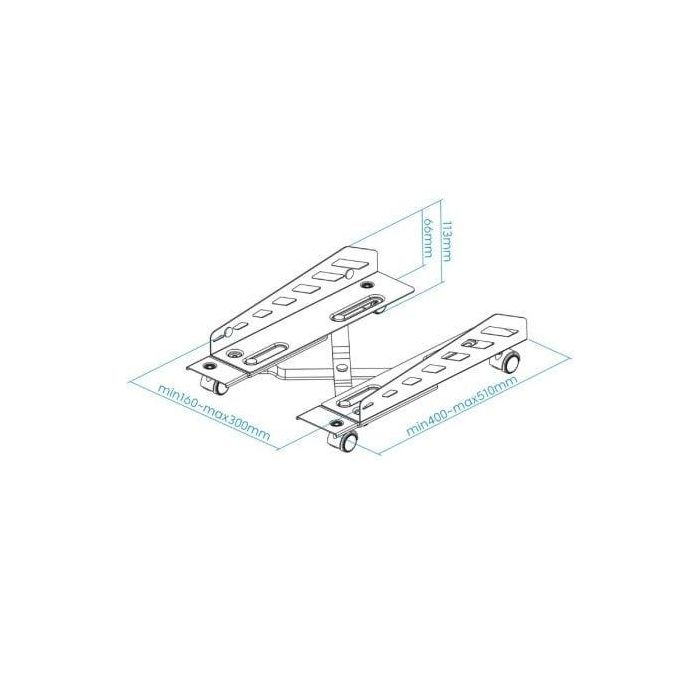 TOOQ SOPORTE METALICO PARA CPU DE SUELO CON RUEDAS BAJO 3 TOOQ SOPORTE METALICO PARA CPU DE SUELO CON RUEDAS BAJO 3