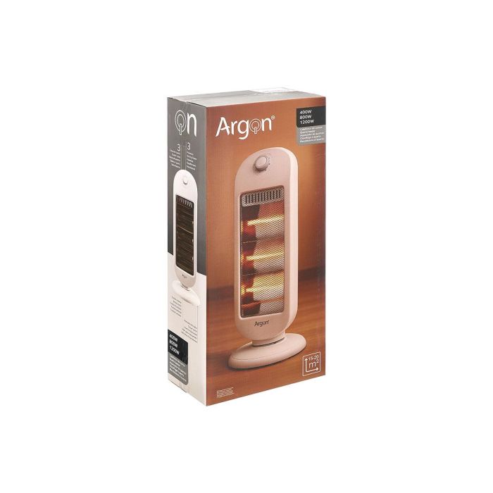 Argon Radiador Halógeno 400W 800W 1200W Blanco, función oscilación, 28x63.5x28 cm 2 Argon Radiador Halógeno 400W 800W 1200W Blanco, función oscilación, 28x63.5x28 cm 2