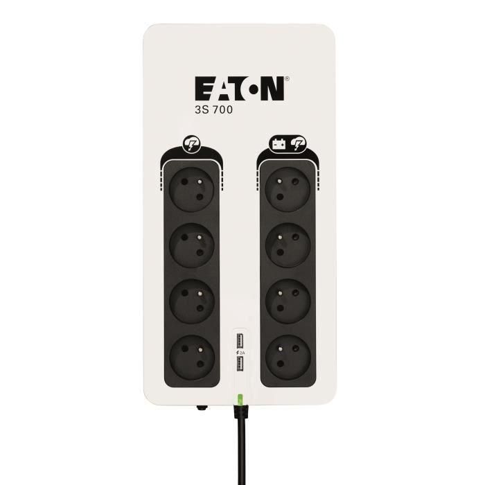 Eaton 3S 700 FR Inversor UPS Offline 700VA / 420W con Enchufes Tipo FR y Puerto USB 0 Eaton 3S 700 FR Inversor UPS Offline 700VA / 420W con Enchufes Tipo FR y Puerto USB 0