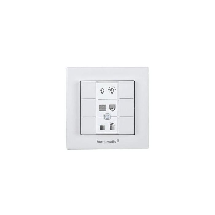 Homematic IP HMIP-WRC6 Pulsador de pared 6 vías Blanco 869.525 MHz para Smart Home