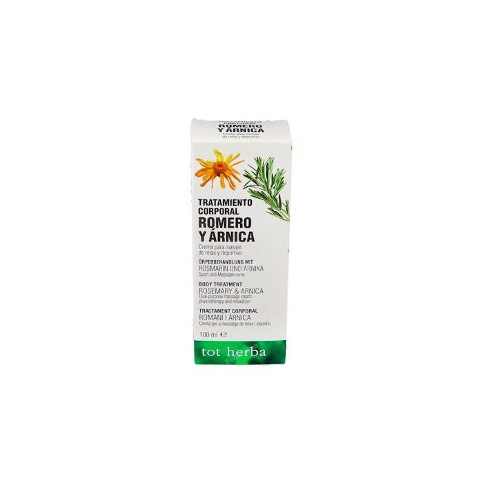 TOT HERBA-AUTHEX Tratamiento Corporal Romero Y Árnica 100ml Para Traumatismos, Contusiones, Agujetas y Esguinces