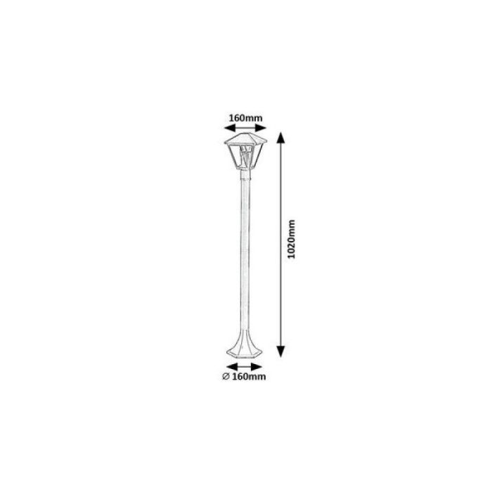 Báliza Exterior RABALUX "Paravento" 1xE27 IP44 [RAB-7150] 1