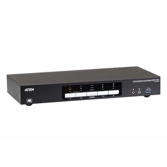Aten CS1944DP Switch KVMP para Escritorio, 4 Puertos USB 3.0, 4K DisplayPort Doble Pantalla para 2 o 4 PCs 3
