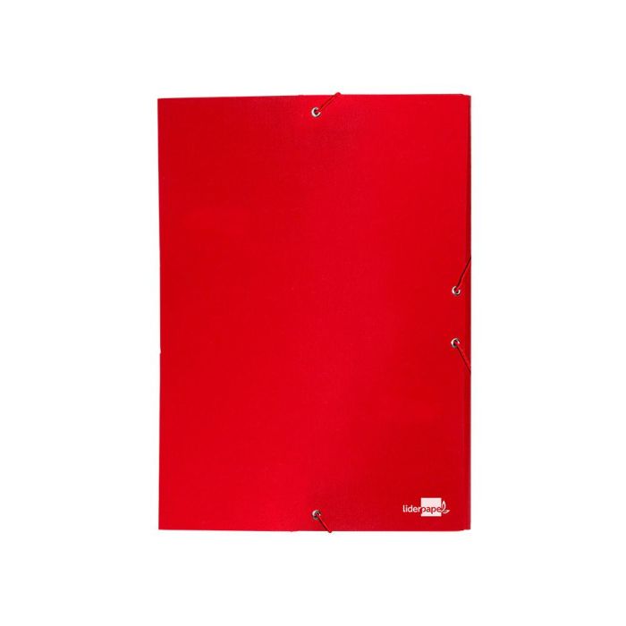 Carpeta Proyectos Liderpapel Folio Lomo 30 mm Carton Forrado Roja 2