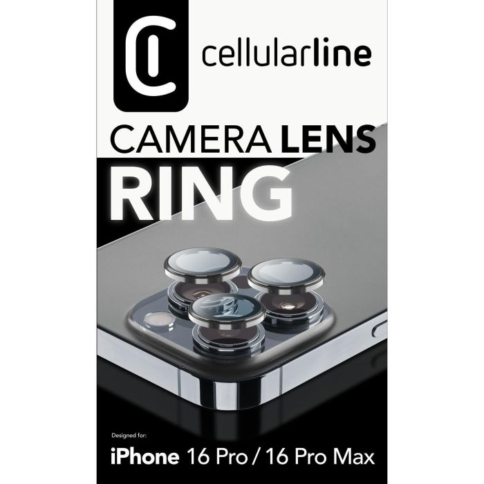 Cellularline CameraLensProtectionRing iPhone 16 Pro/P.Max Cl. 1