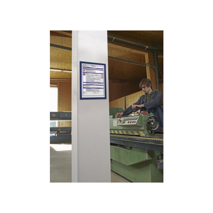 Durable Blister 2 Marco Autoadhesivo Magnético A4 Azul, Panel Frontal Magnético Separable, 4872-07 1