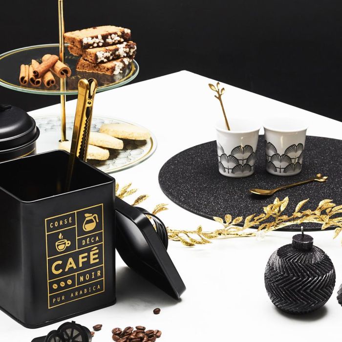 Home Deco Factory Lounge Juego de 4 Cucharas de Café Acero Inoxidable Doradas 11,8x2,3 cm 5