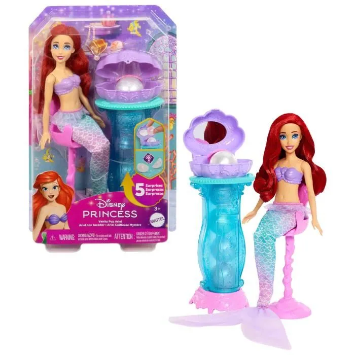 Mattel Muñeca Ariel Disney Princess con Tocador 0 Mattel Muñeca Ariel Disney Princess con Tocador 0