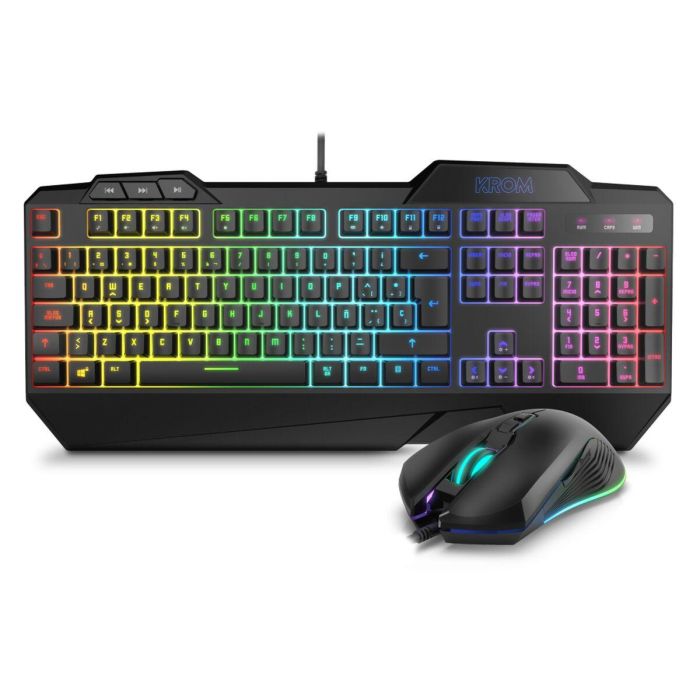 Teclado y Ratón Gaming Krom NXKROMKRSHRSP Negro 10