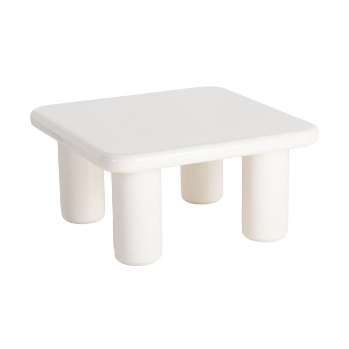 Mesa Centro Lacado Crema Dm Salón 78 X 78 X 41 cm