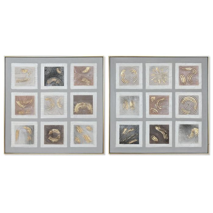 DKD Home Decor Cuadro Urban Cuadrado Beige Marrón 82x82 cm, Fondo 5 cm, Lienzo y PS (Pack de 2) DKD Home Decor Cuadro Urban Cuadrado Beige Marrón 82x82 cm, Fondo 5 cm, Lienzo y PS (Pack de 2)