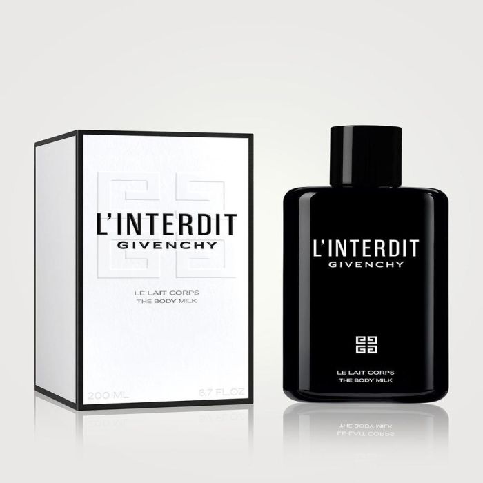 Givenchy L'INTERDIT The Body Milk, Leche Corporal Hidratante con Fragancia L'Interdit para Mujer, Piel Suave y Perfumada 200 ml