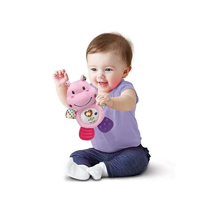 Vtech Baby Croc'hippo rosa - Sonajero musical para bebé con texturas y música 2