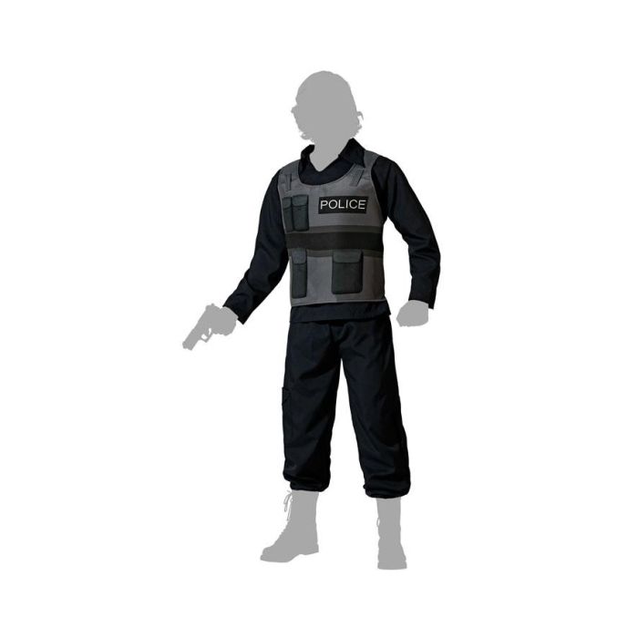 Disfraz Policia Mono Negro Hombre Adulto M-L 4 Disfraz Policia Mono Negro Hombre Adulto M-L 4