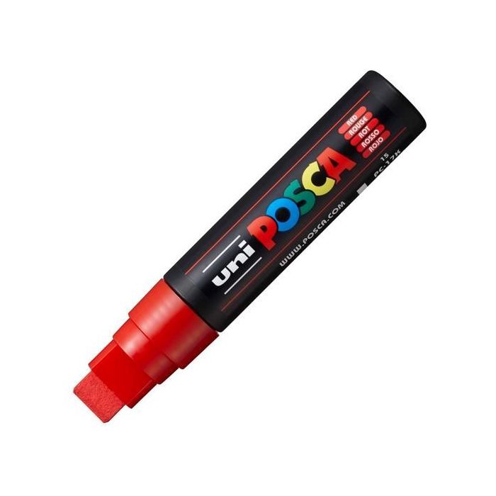 Posca Marcador Pc-17K No Permanente Punta Biselada 15 mm Rojo