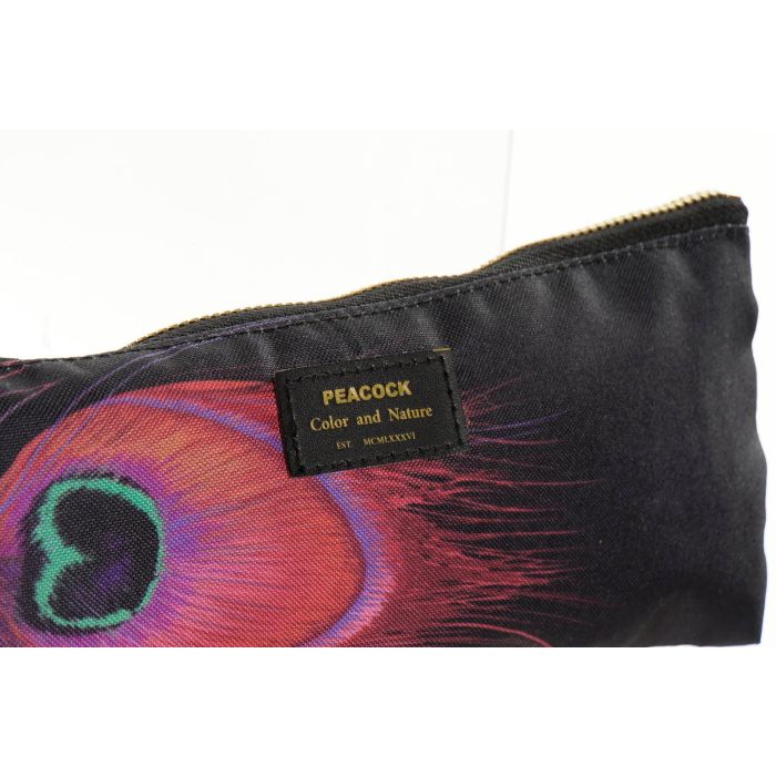 DKD Home Decor Estuche Impermeable Glam Peacock Negro Multicolor Nylon Poliéster PU Surtido Aleatorio 22.5x9.5x2.5 cm (12 Unidades) 1