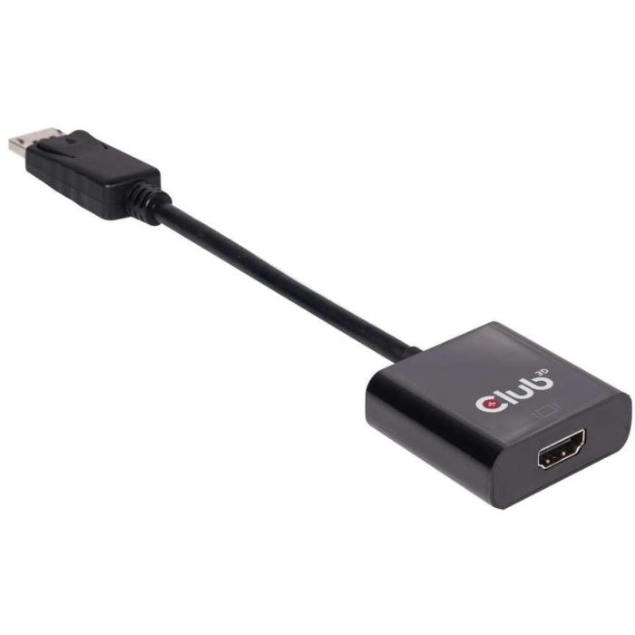 Club3D Adaptador DisplayPort 1.2 a HDMI 2.0 Activo 4K 60Hz - Conector St/Bu - Negro - 0.21m para PC/Mac 0 Club3D Adaptador DisplayPort 1.2 a HDMI 2.0 Activo 4K 60Hz - Conector St/Bu - Negro - 0.21m para PC/Mac 0