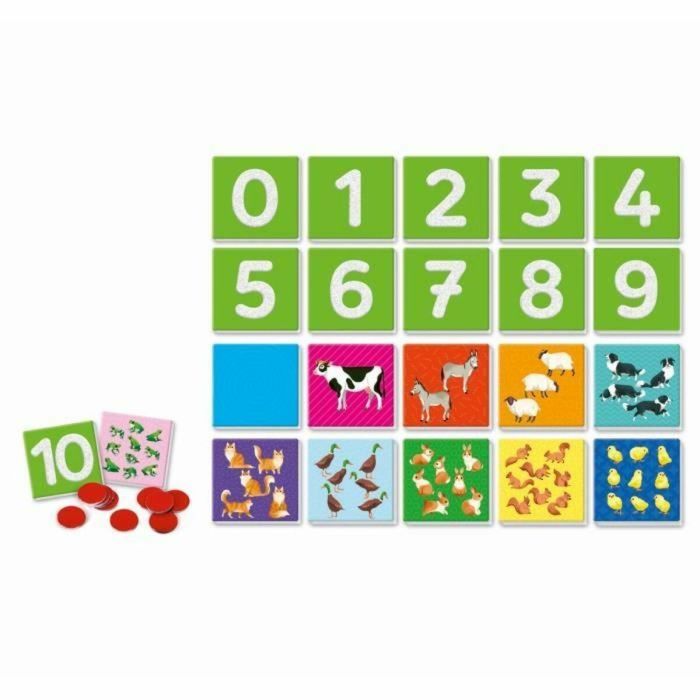 Clementoni CLE8005125527960 Montessori Números Táctiles - Juego Educativo Aprendizaje de Números con 10 Cartas - A partir de 3 Años 3