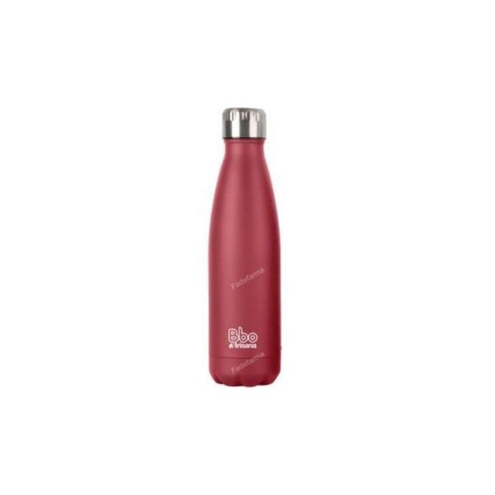 IRISANA Bbo7.350 Termo de Acero Inoxidable 350ml con Funda Roja – Mantiene Calor 12h y Frío 24h, Libre de BPA