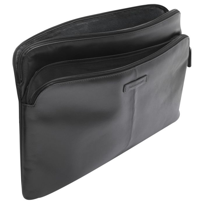 dbramante1928 SKAGEN PRO+ - Funda de cuero de grano entero para MacBook Pro 14", 35.6 cm (14"), Negro, Resistente a impactos, con bolsillo delantero 1