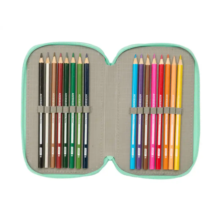 Safta Plumier Triple 37 Pcs "Cuore" 12,5x19,5x5,5 cm 4