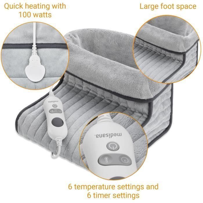 Calentador de pies Medisana - Ultrasoft - 6 niveles de temperatura - temporizador - lavable - certificado oeko-tex - calienta y alivia 4 Calentador de pies Medisana - Ultrasoft - 6 niveles de temperatura - temporizador - lavable - certificado oeko-tex - calienta y alivia 4