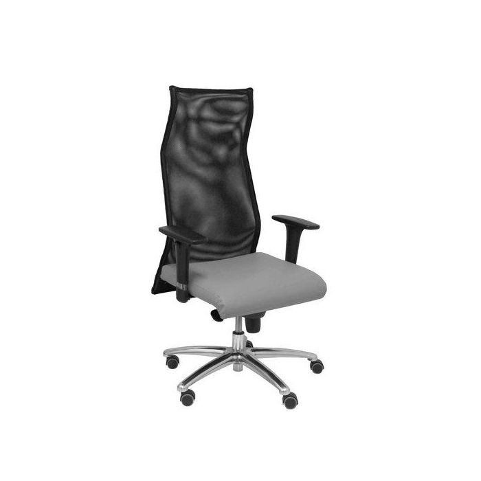 Sillon Piqueras Y Crespo Sahuco Direccion Uso Intensivo (8H) Brazos Regulables Mecanismo Sincro Respaldo Malla Transpirable Negro Y Asiento Tapizado Similpiel Gris