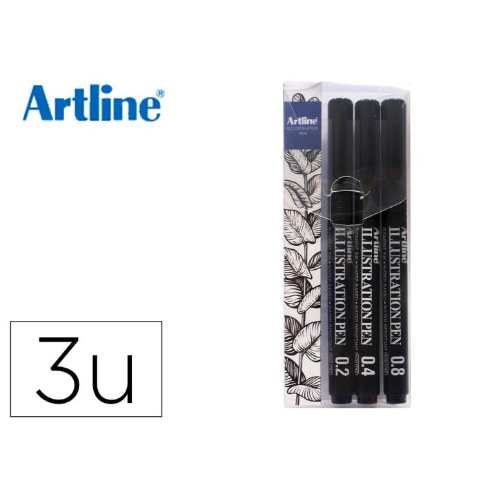 Rotulador Artline Calibrado Micrometrico Negro Illustration Pen Billetera Ek-280 W3Iln Resistente Al