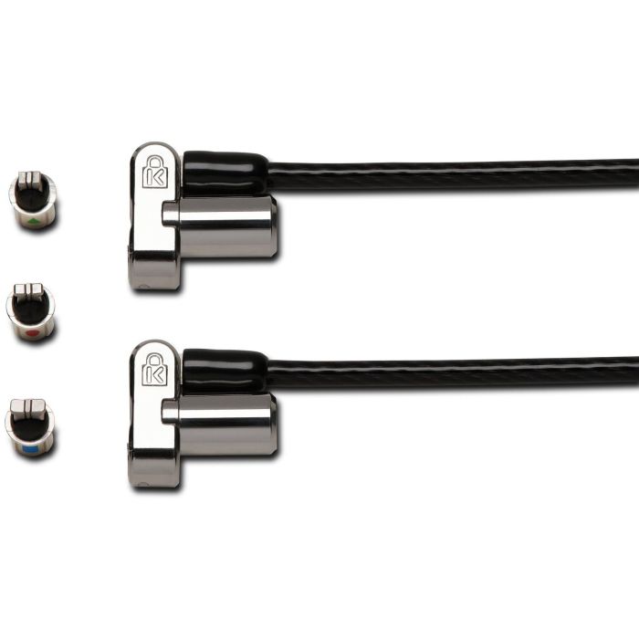 Kensington Candado de seguridad 3 en 1 universal Twin Head con cable y llave de acero al carbón para portátiles 1 Kensington Candado de seguridad 3 en 1 universal Twin Head con cable y llave de acero al carbón para portátiles 1