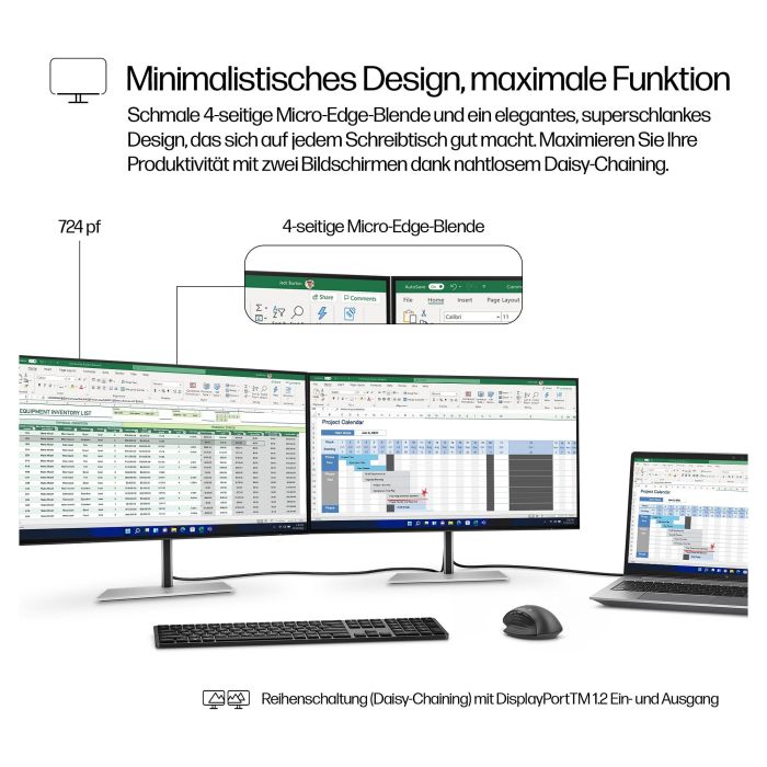 HP Monitor 23.8" 724PF Serie 7 Pro, Full HD IPS 100Hz, 5ms, Negro/Plata 10
