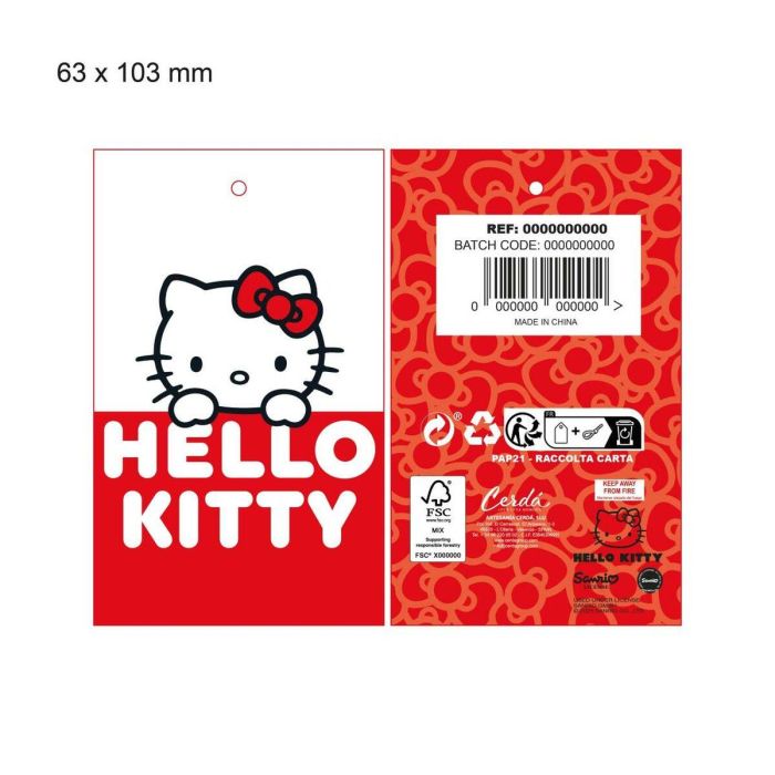 Cerdá Hello Kitty Conjunto 2 piezas para Niñas, Blanco, 22 x 2 x 21 cm, Edad 3+ años 4 Cerdá Hello Kitty Conjunto 2 piezas para Niñas, Blanco, 22 x 2 x 21 cm, Edad 3+ años 4
