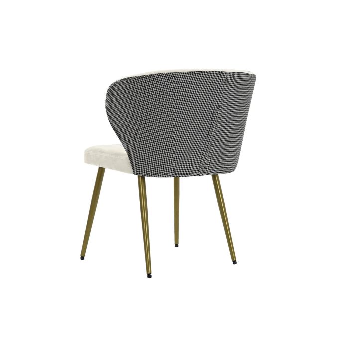 Silla Glam DKD Home Decor Blanco Negro 58 x 78 x 58 cm 6 Silla Glam DKD Home Decor Blanco Negro 58 x 78 x 58 cm 6