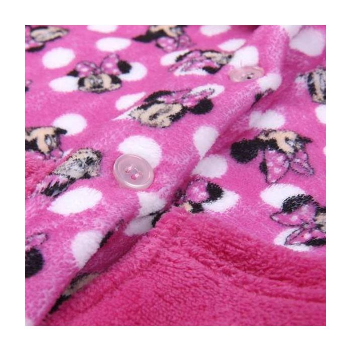 Cerdá Batín de Casa Infantil Minnie Mouse Oficial Disney, Suave Tejido Coral Fleece para Bebé Niña, Talla 18 Meses, Rosa