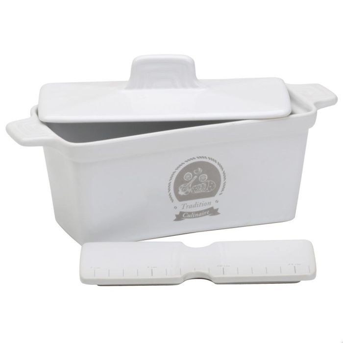 Home Deco Factory Tarrina Foie Gras Con Tapa Table En Fête - Apta Horno Microondas Lavavajillas Incluye Peso Prensador 25x11cm 3