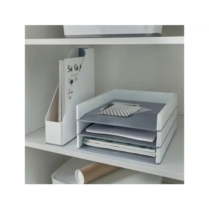 Bandeja Sobremesa Leitz Wow Dual Blanco Perla/Gris 1 Bandeja Sobremesa Leitz Wow Dual Blanco Perla/Gris 1