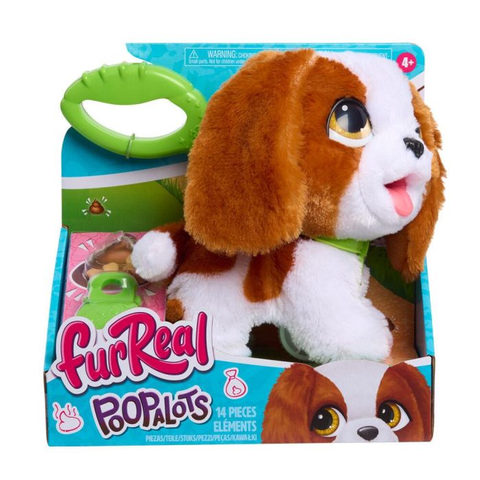 Furreal Poop-A-Lots 28159 Rey Charles Spaniel Interactiva – Perrito que Pasea y Hace Popó para Niños +4 años