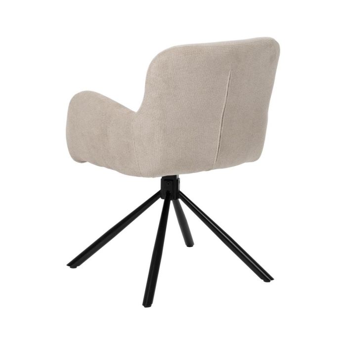 Silla Beige Giratorio Tejido-Metal 62 X 65 X 82 cm