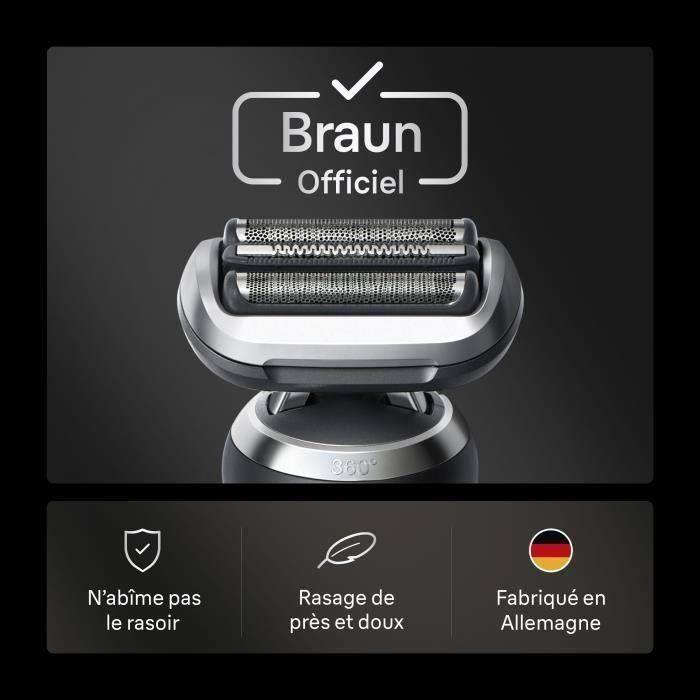 Braun BRA4987176189066 - Cabezal de Afeitado Serie 7 con 3 Cuchillas Flexibles, Cabezal Flexible 360°, Fabricado en Alemania 1