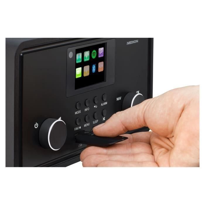 Radio por Internet - MEDION - DAB - Bluetooth - 2 x 10 W RMS - Negro 3