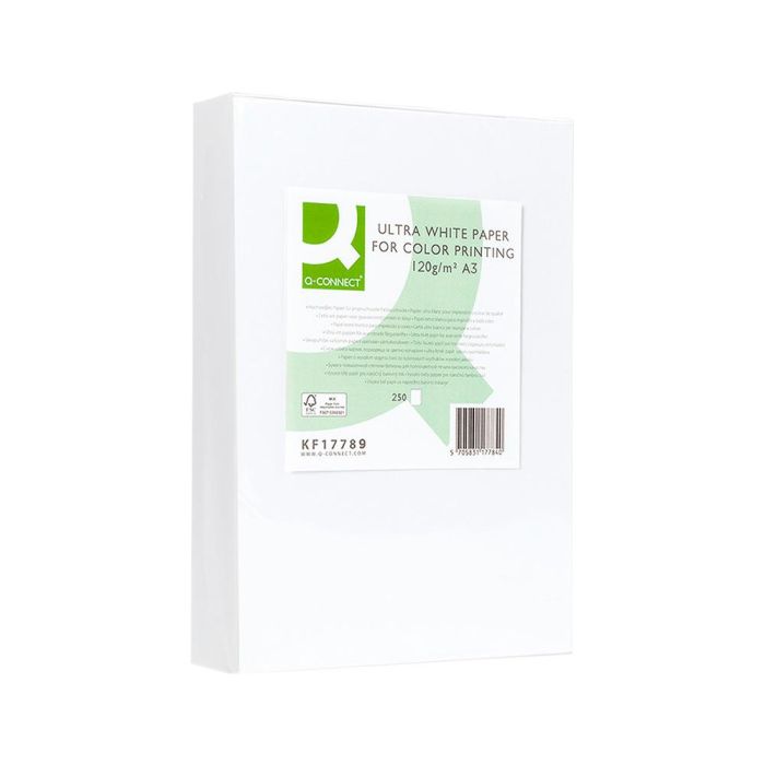 Papel Fotocopiadora Q-Connect Ultra White Din A3 120 gramos Paquete De 250 Hojas 3