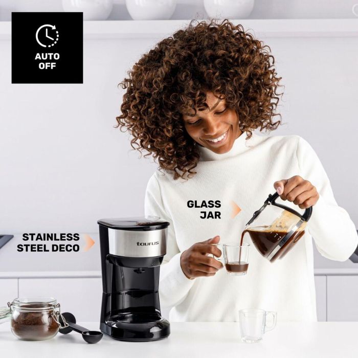 Cafetera de Goteo Taurus VERONA 6 INOX Negro 6 Tazas 1 Cafetera de Goteo Taurus VERONA 6 INOX Negro 6 Tazas 1