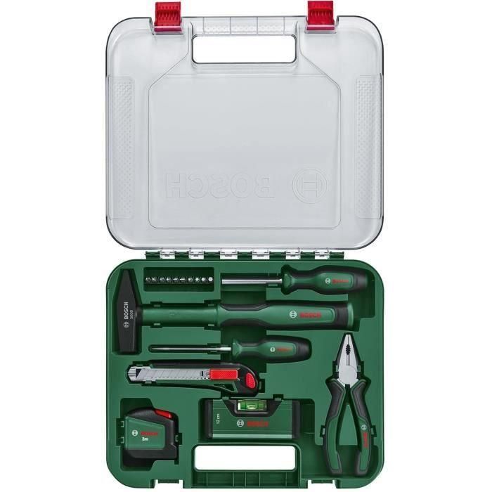 Juego de herramientas manuales Bosch "Universal" de 17 piezas (kit de herramientas de reparación versátil para uso doméstico) 1 Juego de herramientas manuales Bosch "Universal" de 17 piezas (kit de herramientas de reparación versátil para uso doméstico) 1