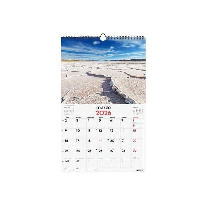 Calendario (2026) Finocam Pared Espiral Imagenes Mensual Para Escribir 250X400 Naturaleza Impactante